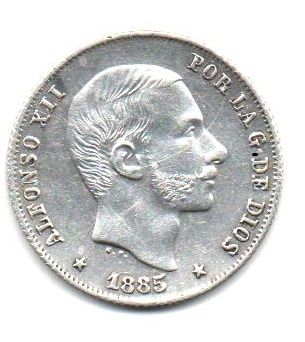 ALFONSO XII DEL AÑO 1885 DE 10 CENTIMOS